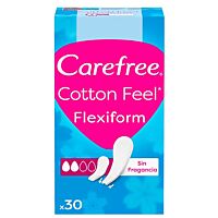 Carefree protegeslips cotton flexiform protegeslips 30 uds.