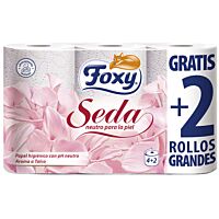 Foxy papel higiénico maxi seda 3 capas 4 + 2 ud