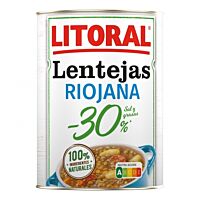Litoral lentejas riojanas 30 % menos de sal y grasas 476 g