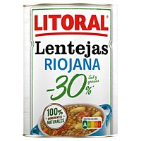 Litoral lentejas riojanas 30 % menos de sal y grasas 476 g