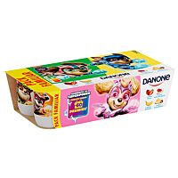 Danone sabor fresa, macedonia, plátano y tarta de queso 8 x 120 g
