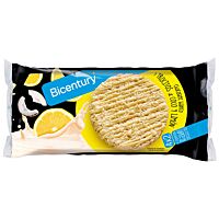 Bicentury tortitas de arroz, chocolate blanco, coco y limón 4 paquetes x 2 tortitas