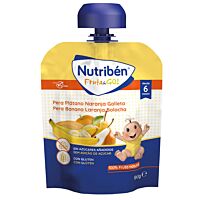 Nutriben fruta & go! Pera, plátano, naranja y galleta 90 g