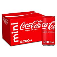 Coca-Cola refresco de cola mini regular 6 x 20 cl