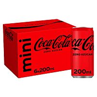 REFRESCO COCA COLA ZERO MINI 6 X 20 CL