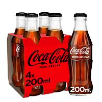 Coca-Cola refresco de cola zero cristal 4 x 20 cl