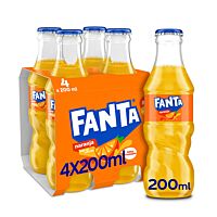 Fanta refresco de naranja cristal 4 x 20 cl