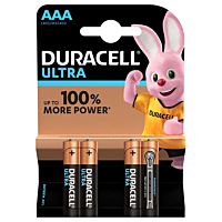 Duracell ultra pilas alcalina AAA LR03/MX2400 4 ud