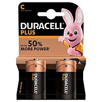 Duracell plus pilas alcalina C 1.5V LR14/MN1400 2 ud