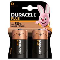 Duracell plus pilas alcalina D 1.5V LR20/MN1300 2 ud