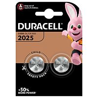 Duracell pilas de botón de litio 2025 DL/CR2025 2 ud