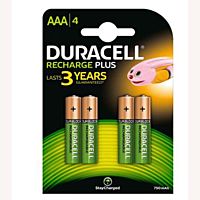 Duracell 4 pilas recargable AAA 750 mAh HR03/DC2400