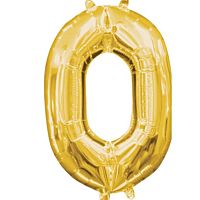 Globo metalizado oro de 36 cm - nº 0