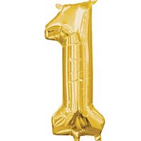 Globo metalizado oro de 36 cm - nº 1