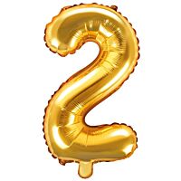 Globo metalizado oro de 36 cm - nº 2