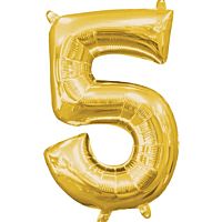 Globo metalizado oro de 36 cm - nº 5