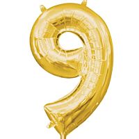 Globo metalizado oro de 36 cm - nº 9