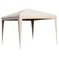 Gazebo plegable beige aluminio y acero 3 x 3 m