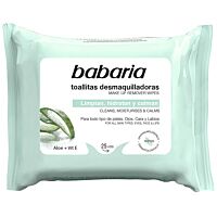 Babaria toallitas desmaquilladoras aloe vera 25 ud