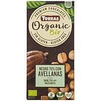 Torras tableta de chocolate negro 70 % avellanas eco 100 g