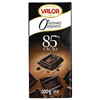 Valor tableta de chocolate negro 85 % sin azúcares añadidos 100 g