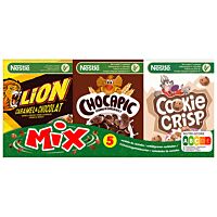 Nestlé Mix cereales Lion, Nesquik, Chocapic, Crunch y Cookie Crisp 6 ud