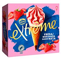 Nestlé extreme cono helado fresa y nata 6 x 72 g