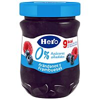 Hero confitura de arándanos y frambuesas sin azúcares añadidos 280 g