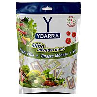 Ybarra aliño mediterráneo monodosis aceite, vinagre y sal 5 x 105 ml