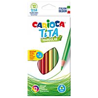 Carioca lápices tita triangular 12 colores