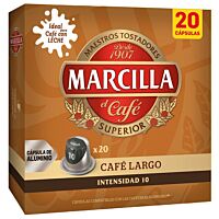 Marcilla café largo espresso 20 cápsulas