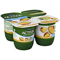 Activia 0 % sabor melocotón 4 x 120 g