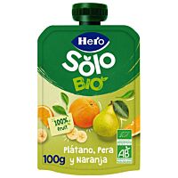 Hero Solo bolsita de plátano, pera y naranja eco (+4 meses) 100 g