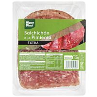 HiperDino salchichón extra pimienta 100 g
