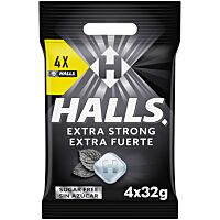 Halls caramelo extrafuerte 4 x 32 g