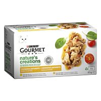 Gourmet nature creationes gato pollo y pavo 4 x 85 g