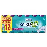 KaikuCol yogur bebible natural 0% pack 12x65 ml