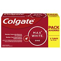 Colgate pasta de dientes Max White One blanqueadora 2 x 75 ml