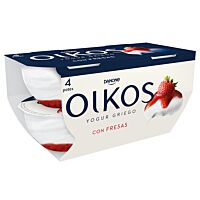 Danone Oikos yogur  griego con fresas pack 4 x 110 g
