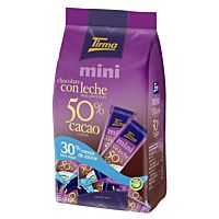 Tirma chocolate con leche mini 50 % cacao 18 ud