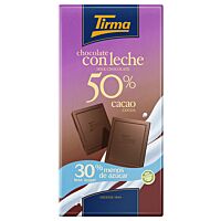 Tirma tableta de chocolate con leche 50 % cacao 125 g
