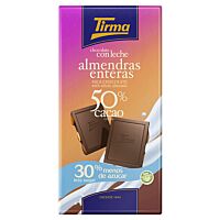 Tirma tableta de chocolate con leche con almendras 50 % cacao 125 g