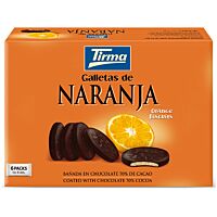 Tirma galletas bañadas en cacao con naranja 200 g