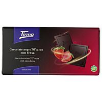 Tirma tableta de chocolate con fresa 70 % cacao 125 g