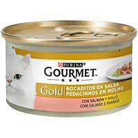 Purina Gourmet Gold salmón pollo 85 gr