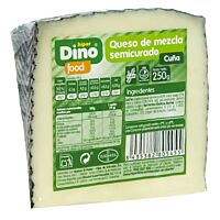 HiperDino queso semicurado cuña 250 g