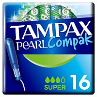 Tampax tampones compak pearl super 16 ud