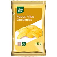 HiperDino papas fritas onduladas 150 g