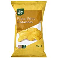 HiperDino papas fritas onduladas 150 g