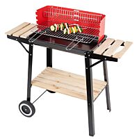 Barbacoa rectangular con mesa